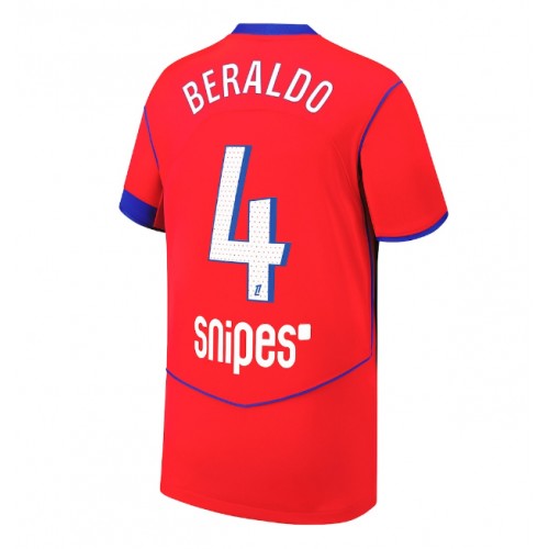 Fotbalové Dres Paris Saint-Germain Lucas Beraldo #4 Alternativní 2025-26 Krátký Rukáv